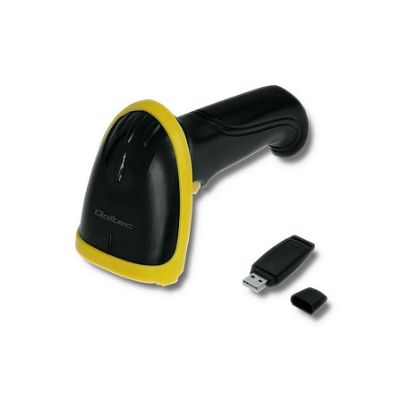 Qoltec - Barcode scanner - portable - 120 scan  /  sec - decoded - RF(2.4 GHz) - 2