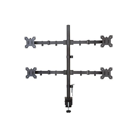 TECHly - Mounting kit - for 4 LCD displays - black - screen size: 13"-27" - desk-mountable - 1