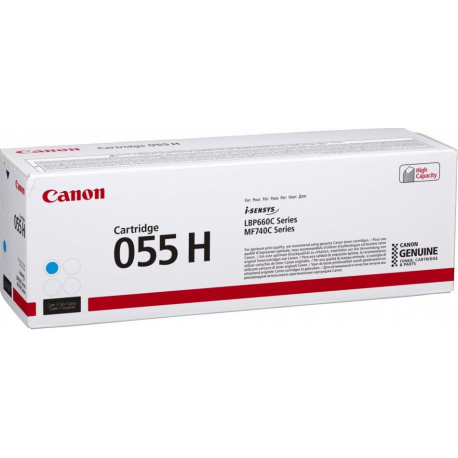 Canon 055 H - High capacity - cyan - original - toner cartridge - for imageCLASS LBP664, MF745; i-SENSYS LBP663, LBP664, MF742, MF744, MF746; Satera LBP662 - 2