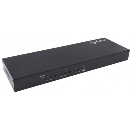 Manhattan 8-port HDMI/USB KVM switch 8x1 with USB cables included black