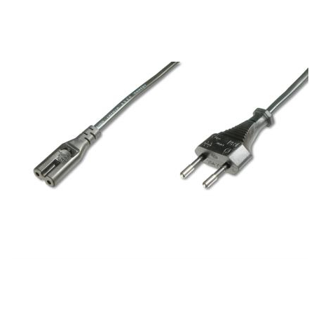 ASSMANN - Power cable - IEC 60320 C7, Europlug to Europlug (M) - 1.8 m - 2