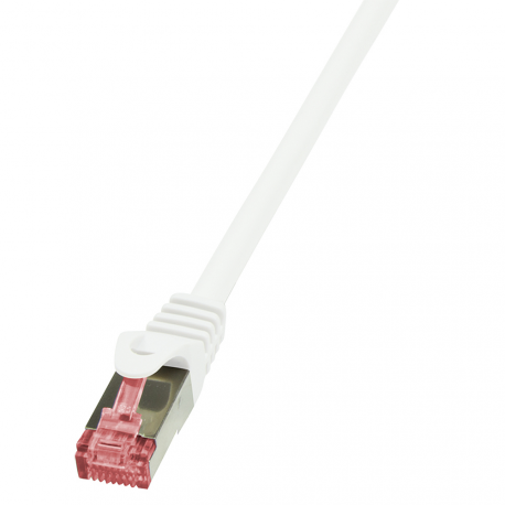 LogiLink PrimeLine - Patch cable - RJ-45 (M) to RJ-45 (M) - 50 cm - SFTP, PiMF - CAT 6 - halogen-free, snagless - white - 2