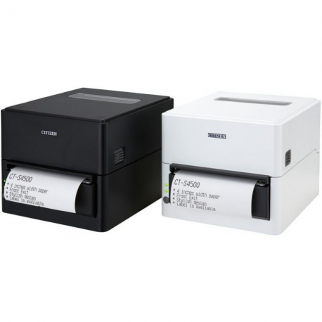 Citizen CT-S4500 - Receipt printer - direct thermal - Roll (11.2 cm) - 203 dpi - up to 200 mm / sec - USB - cutter - black - 3