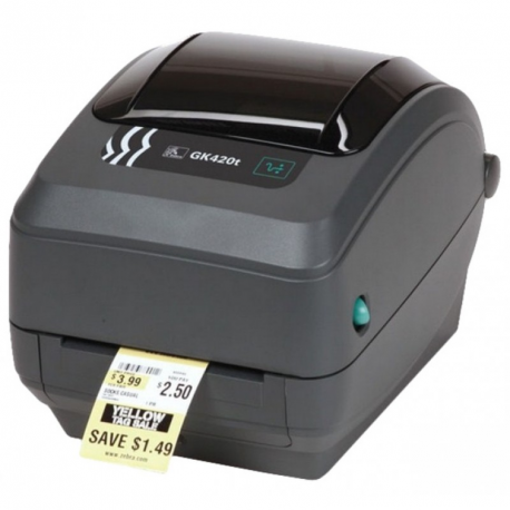 Zebra GK Series GK420t - Label printer - direct thermal  /  thermal transfer - Roll (10.8cm) - 203 dpi - up to 127 mm / sec - parallel, USB, serial - 5