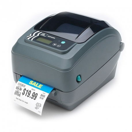 Zebra GX420t - Label printer - direct thermal  /  thermal transfer - Roll (10.8cm) - 203 dpi - up to 152 mm / sec - USB, LAN, serial - 4