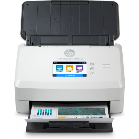 HP ScanJet Enterprise Flow N7000 snw1 - Document scanner - CMOS / CIS - Duplex - 216 x 3100 mm - 600 dpi x 600 dpi - up to 75 ppm (mono) / up to 75 ppm (colour) - ADF (80 sheets) - up to 7500 scans per day - USB 3.0, LAN, Wi-Fi(n) - 0