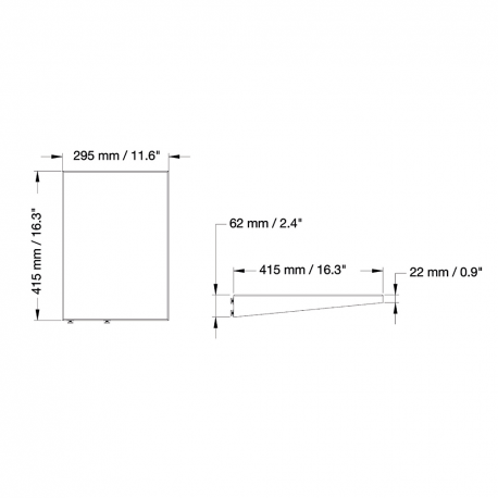 Neomounts by Newstar PLASMA-M2SIDESHELF - Mounting component (shelf) - for notebook - black - for NewStar Motorized, PLASMA-M2500, PLASMA-W2500 - 1