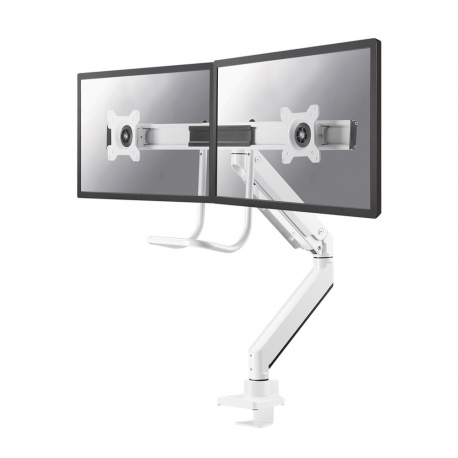 Neomounts by Newstar Select NM-D775DX - Mounting kit - for 2 LCD displays (full-motion) - white - screen size: 10"-32" - clamp mountable, grommet, desk-mountable - 4