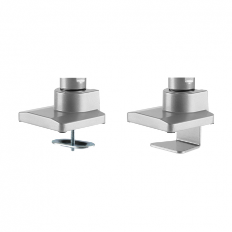 Neomounts by Newstar Select NM-D775DX - Mounting kit - for 2 LCD displays (full-motion) - silver - screen size: 10"-32" - clamp mountable, grommet, desk-mountable - 9