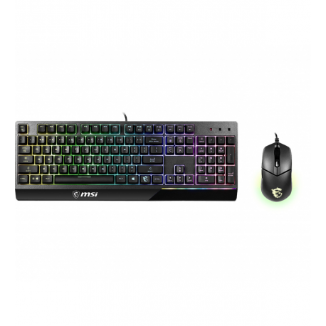 MSI Vigor GK30 combo - Keyboard and mouse set - backlit - USB - white - 1