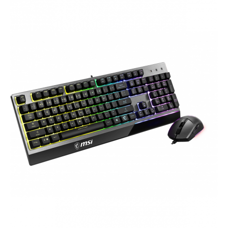 MSI Vigor GK30 combo - Keyboard and mouse set - backlit - USB - white - 2