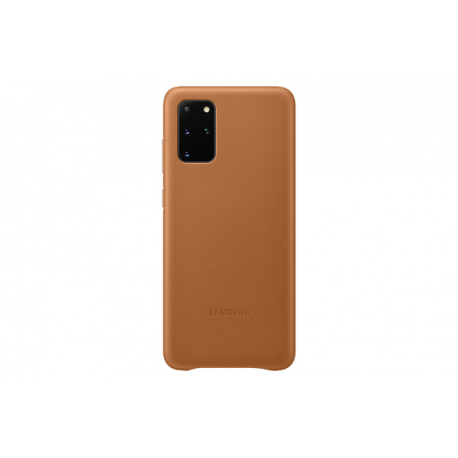 Samsung Leather Cover EF-VG985 - Back cover for mobile phone - aluminium, leather - brown - for Galaxy S20+, S20+ 5G - 0
