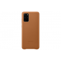 Samsung Leather Cover EF-VG985 - Back cover for mobile phone - aluminium, leather - brown - for Galaxy S20+, S20+ 5G