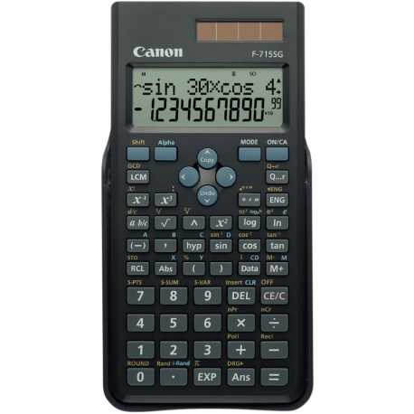 Canon F-715SG - Scientific calculator - 10 digits + 2 exponents - solar panel, battery - black - 2