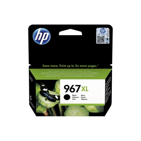 HP 967XL - 68.72 ml - High Yield - black - original - ink cartridge - for Officejet 9012; Officejet Pro 9020, 9022, 9022e, 9023, 9025, 9025e, 9028 - 0