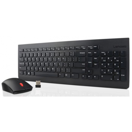 Lenovo Essential Wireless Combo - Keyboard and mouse set - wireless - 2.4 GHz - French - for 100e Chromebook Gen 3; ThinkCentre M90s Gen 2; ThinkPad L15 Gen 2; P1 Gen 4; P14s Gen 2 - 0