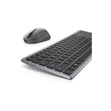 Dell Multi-Device Wireless Keyboard and Mouse Combo KM7120W - Keyboard and mouse set - wireless - 2.4 GHz, Bluetooth 5.0 - QWERTY - US International - titan grey - 1