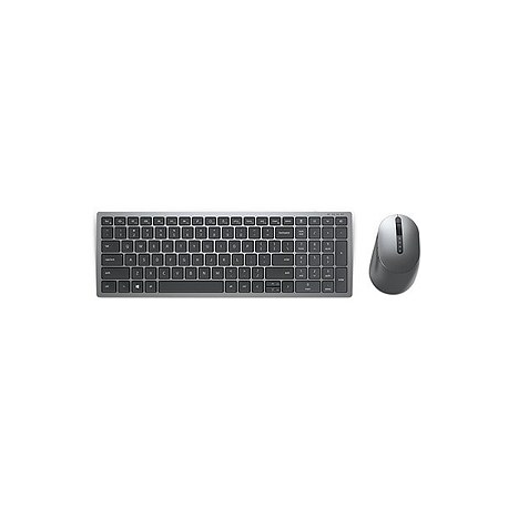 Dell Multi-Device Wireless Keyboard and Mouse Combo KM7120W - Keyboard and mouse set - wireless - 2.4 GHz, Bluetooth 5.0 - QWERTY - US International - titan grey - 3