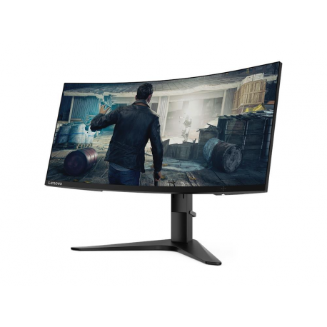 Lenovo G34w-10 - LED monitor - curved - 34" (34" viewable) - 3440 x 1440 @ 144 Hz - VA - 350 cd/m² - 3000:1 - 4 ms - HDMI, DisplayPort - black - 8