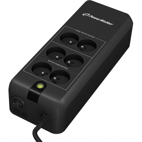 PowerWalker VFD 600 APFC - UPS - AC 220/230/240 V - 300 Watt - 600 VA 5 Ah - output connectors: 6 - black - 0