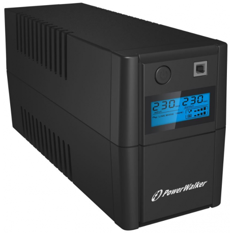 POWERWALK VI 650 SHL FR Power Walker UPS Line-Interactive 650VA 2x 230V PL OUT, RJ11 IN/OUT, USB, LCD