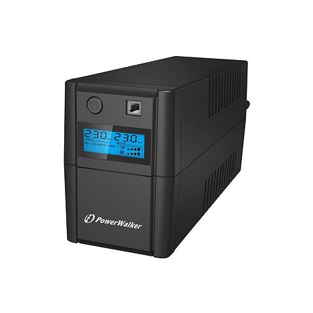 POWERWALK VI 650 SHL FR Power Walker UPS Line-Interactive 650VA 2x 230V PL OUT, RJ11 IN/OUT, USB, LCD