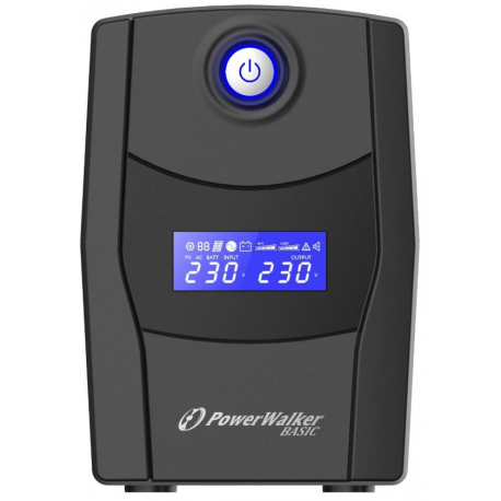 PowerWalker VI 600 SCL FR - UPS - AC 162-290 V - 360 Watt - 600 VA 7 Ah - USB - output connectors: 2 - 1