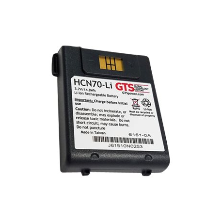 GTS HCN70-Li - Handheld battery (equivalent to: Intermec 318-043-002, Intermec 318-043-012, Intermec 318-043-022, Intermec 318-043-023) - Lithium Ion - 4000 mAh - for Intermec CN70, CN70A, CN70e - 0