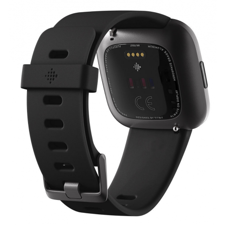 Fitbit Versa 2 (NFC) Smartwatch, Black/Carbon Aluminum
