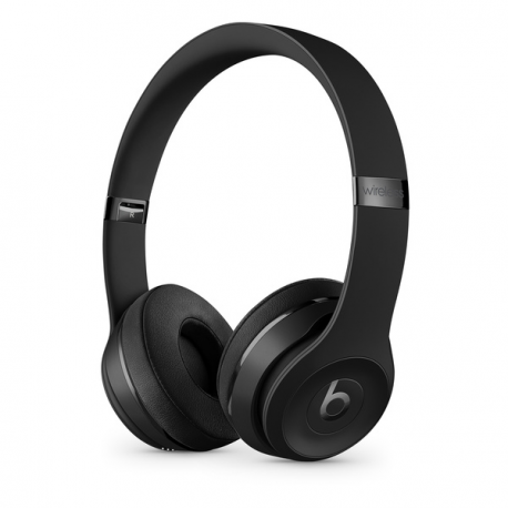 Beats Solo3 - The Beats Icon Collection - headphones with mic - on-ear - Bluetooth - wireless - 3.5 mm jack - noise isolating - matte black - for iPad / iPhone / iPod / TV / Watch - 1