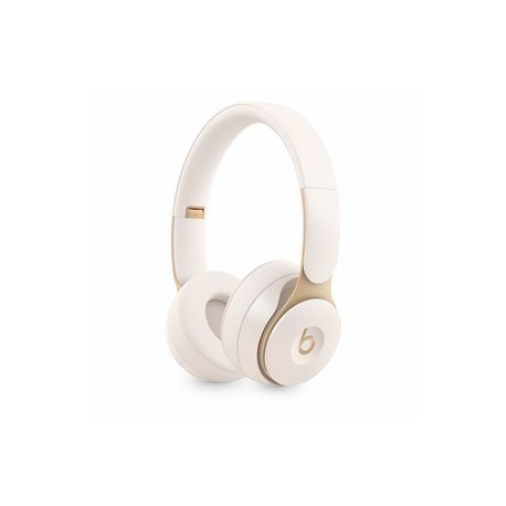 Beats Solo Pro - Headphones with mic - on-ear - Bluetooth - wireless - active noise cancelling - ivory - for iPad / iPhone / iPod / TV / Watch - 0