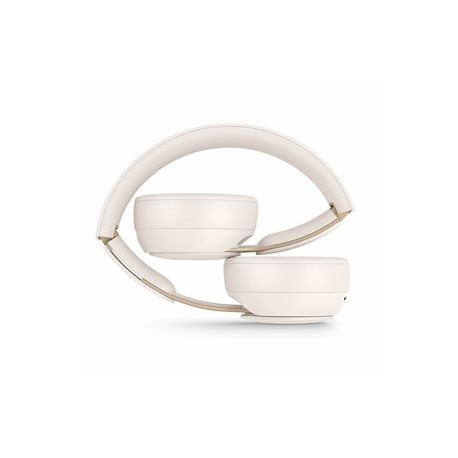 Beats Solo Pro - Headphones with mic - on-ear - Bluetooth - wireless - active noise cancelling - ivory - for iPad / iPhone / iPod / TV / Watch - 2