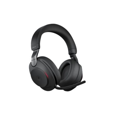 Jabra Evolve2 85 MS Stereo - Headset - full size - Bluetooth - wireless, wired - active noise cancelling - 3.5 mm jack - noise isolating - black - Certified for Microsoft Teams - 2
