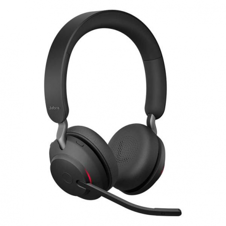 Jabra Evolve2 65 UC Stereo - Headset - on-ear - Bluetooth - wireless - USB-C - noise isolating - black - with charging stand - 2
