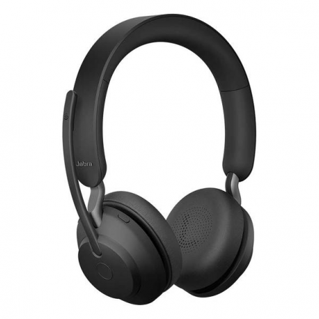 Jabra Evolve2 65 UC Stereo - Headset - on-ear - Bluetooth - wireless - USB-C - noise isolating - black - with charging stand - 3