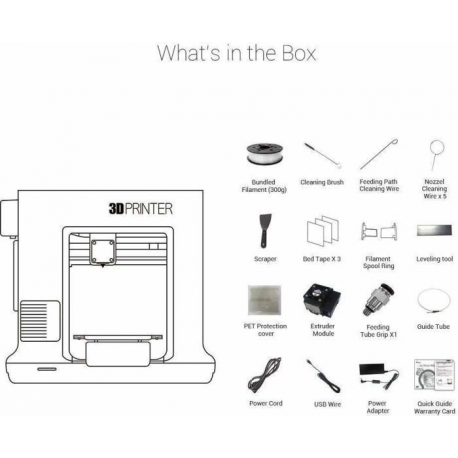 PRINTER 3D DA VINCI MINI W+/BLACK 3FM3WXEU01B XYZPRINTING
