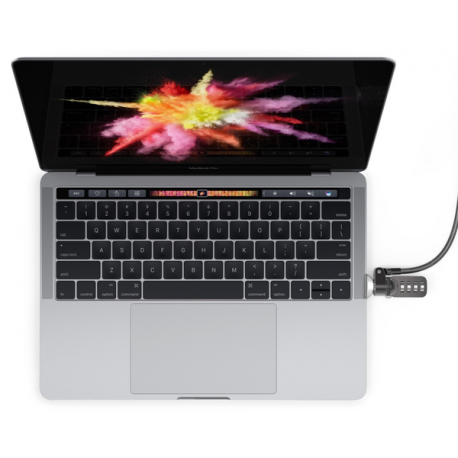 Compulocks MacBook Pro Touch Bar Lock Adapter (Cable Lock Not Included) - Security slot lock adapter - silver - for Apple MacBook Pro with Touch Bar 13.3" 4x Thunderbolt 3 (Late 2016, Mid 2017, Mid 2018, Mid 2019, Early 2020); MacBook Pro with Touch Bar 15.4" (Late 2016, Mid 2017, Mid 2018, Mid 2019) - 2