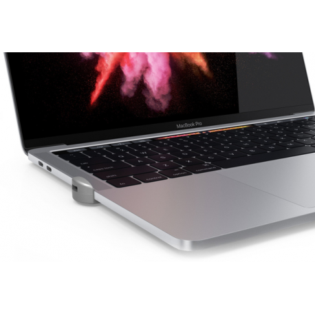 Compulocks MacBook Pro Touch Bar Lock Adapter (Cable Lock Not Included) - Security slot lock adapter - silver - for Apple MacBook Pro with Touch Bar 13.3" 4x Thunderbolt 3 (Late 2016, Mid 2017, Mid 2018, Mid 2019, Early 2020); MacBook Pro with Touch Bar 15.4" (Late 2016, Mid 2017, Mid 2018, Mid 2019) - 3