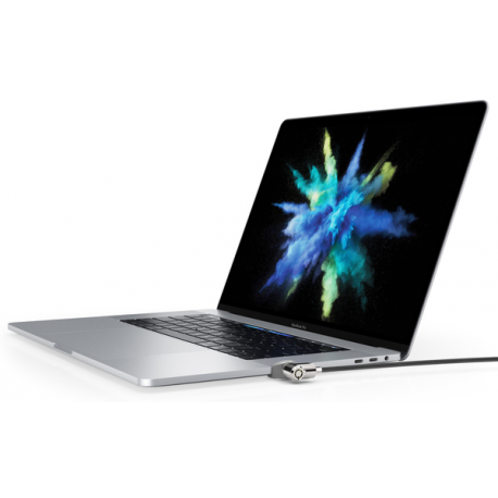 Compulocks MacBook Pro Touch Bar Lock Adapter (Cable Lock Not Included) - Security slot lock adapter - silver - for Apple MacBook Pro with Touch Bar 13.3" 4x Thunderbolt 3 (Late 2016, Mid 2017, Mid 2018, Mid 2019, Early 2020); MacBook Pro with Touch Bar 15.4" (Late 2016, Mid 2017, Mid 2018, Mid 2019) - 6