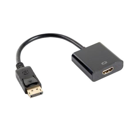 Lanberg - Adapter - DisplayPort male to HDMI female - 20 cm - black - 0