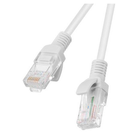 Lanberg - Patch cable - RJ-45 (M) to RJ-45 (M) - 25 cm - UTP - CAT 5e - snagless - grey, RAL 7035 - 1