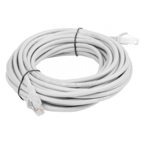 Lanberg - Patch cable - RJ-45 (M) to RJ-45 (M) - 5 m - UTP - CAT 5e - snagless - grey, RAL 7035 - 2