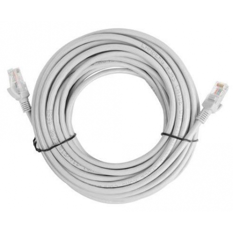 Lanberg - Patch cable - RJ-45 (M) to RJ-45 (M) - 5 m - UTP - CAT 6 - snagless - grey, RAL 7035 - 3