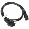 Lanberg - Power cable - CEI 23-16 / VII  /  CEE 7 / 3 (SCHUKO) to IEC 60320 C13 - 10 A - 1.8 m - black
