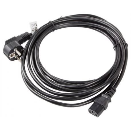 Lanberg - Power cable - CEI 23-16 / VII  /  CEE 7 / 3 (SCHUKO) to IEC 60320 C13 - 10 A - 5 m - black - 2