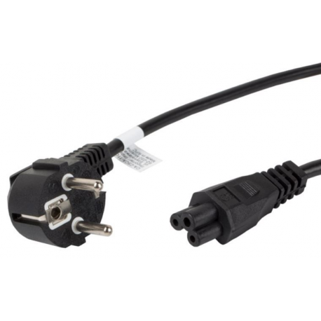 Lanberg - Power cable - CEE 7 / 7 (M) angled to IEC 60320 C5 - 1.8 m - black - 0