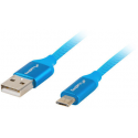 Lanberg - USB cable - USB (M) to Micro-USB Type B (M) - USB 2.0 - 1.8 m - blue