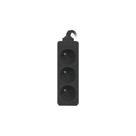 Lanberg - Power strip - input: CEE 7 / 7 - output connectors: 3 (CEE 7 / 5) - 1.5 m - black - 1