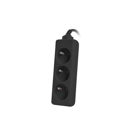 Lanberg - Power strip - input: CEE 7 / 7 - output connectors: 3 (CEE 7 / 5) - 1.5 m - black - 2