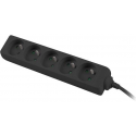 Lanberg - Power strip - input: CEE 7 / 7 - output connectors: 5 (CEE 7 / 5) - 3 m - black